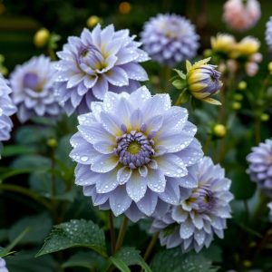 Георгин Акварель купить по цене от 680р. в интернет-магазине «Посадика» с доставкой почтой в в Кременкие и по всей России – [изображение №1].